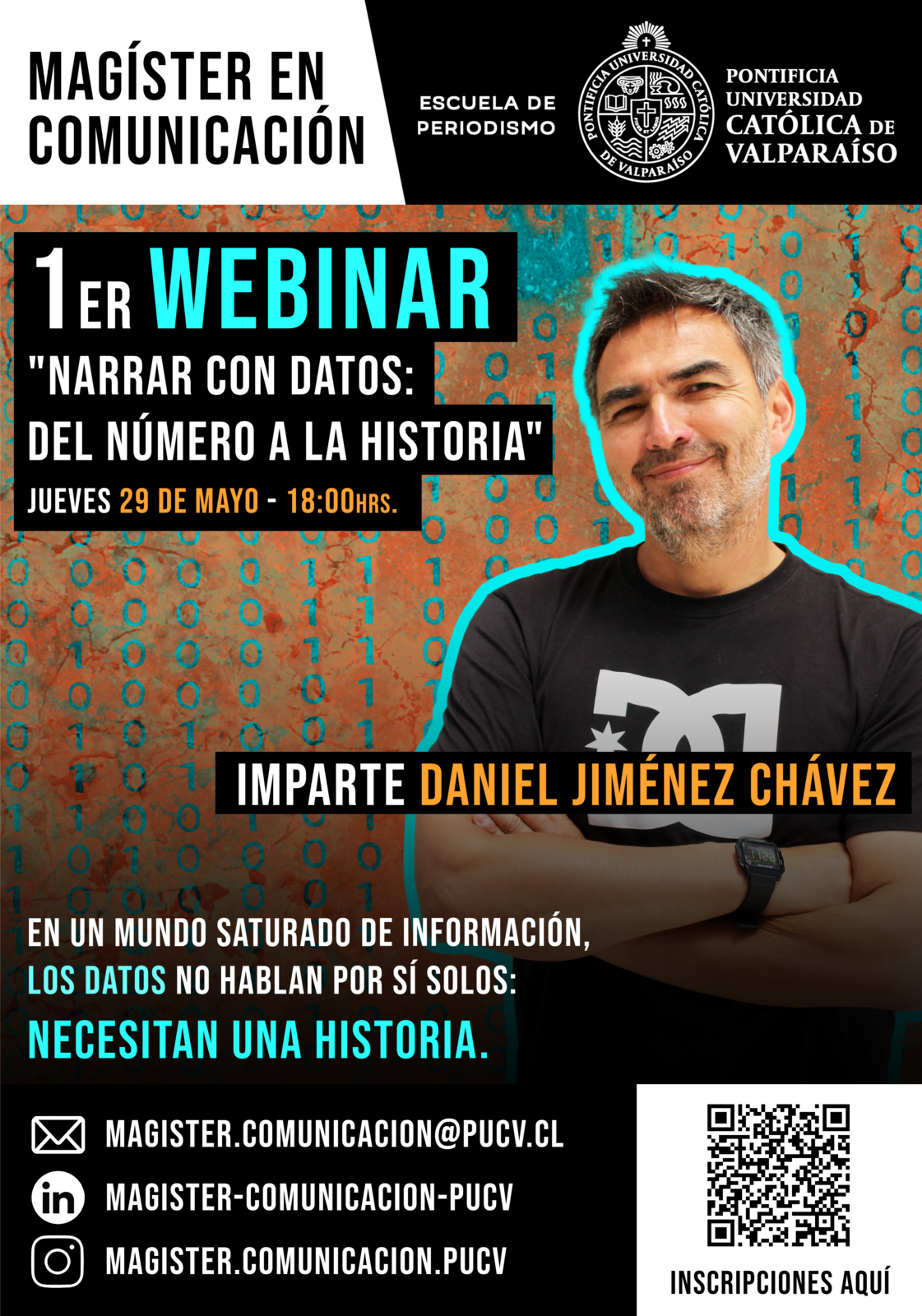 Magíster en Comunicación PUCV impartirá webinar “Narrar con datos: del número a la historia”