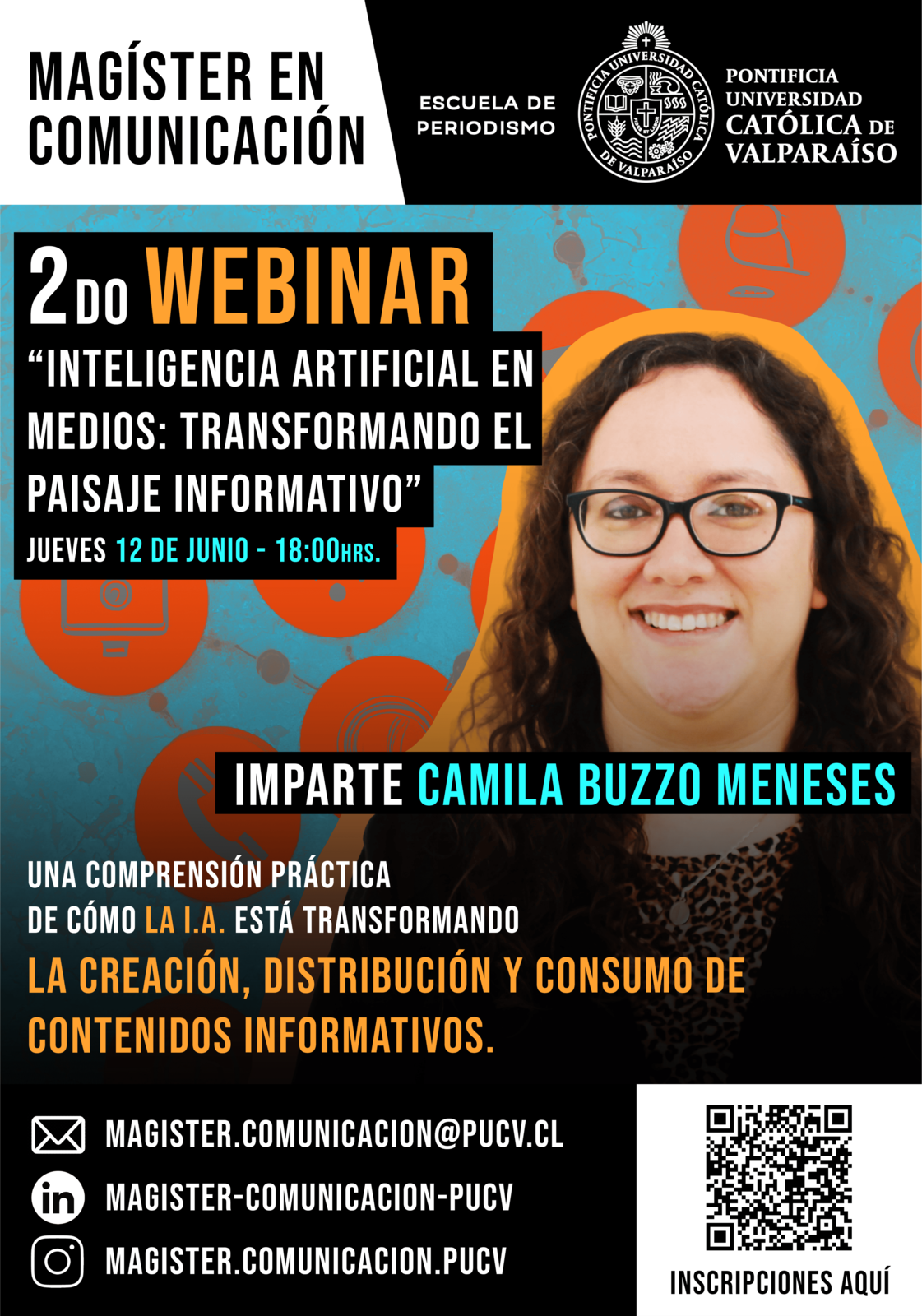 Nuevo webinar: Magíster en Comunicación impartirá “Inteligencia Artificial en Medios: Transformando el Paisaje Informativo”